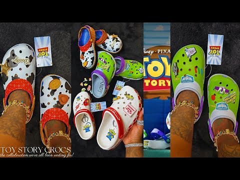 CROCS x TOY STORY UNBOXING REVIEW & TRY ON | FT. WOODY, BUZZ LIGHTYEAR, PIZZA PLANET | DISNEY PIXAR!