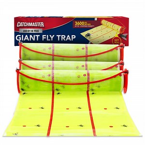 Catchmaster Giant Fly Paper Glue Trap 3-Pack 30 Feet Each, Sticky Fly Traps Outdoor