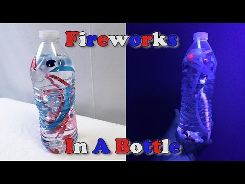 How to make "Fireworks in a Bottle" for the 4th of July - a sensory DIY craft for kids with autism
