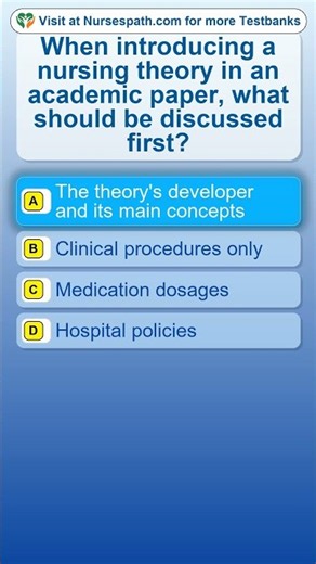 When introducing a nursing theory in an academic paper, what should be discussed first