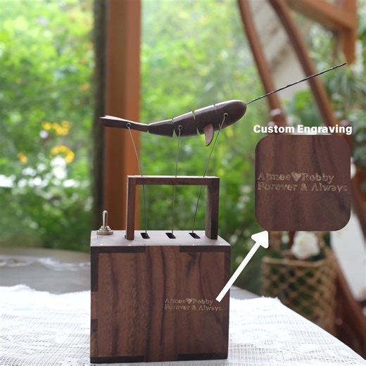 Walnut Wooden Whale Automata Handcrafted Kinetic Sculpture Custom Engraved Gift for Him Kids Mechanical Whale Decor Wooden Art Home Display - Etsy UK