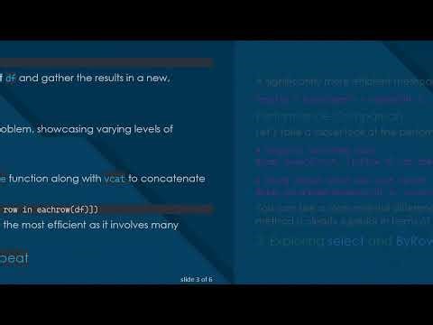 How to Efficiently Return and Concatenate DataFrames in Julia