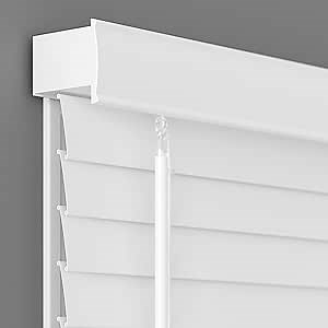 2 Inch Cordless Room Darkening Faux Wood Blind - 33" W x 60" L - White, Over 1,000 Custom Sizes Starting at 18.97, Inside or Outside Mount, Venetian Shades for Interior Windows by Lumino