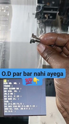 CNC job's O.D par bar nahi ayega 700program#cnc #cncmachining #reel #machine #viral #shorts #reels