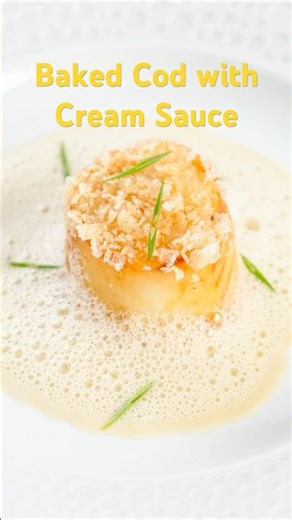 Oven Baked Cod with Creamy Milk Sauce & Coconut Flakes 🐟🥥