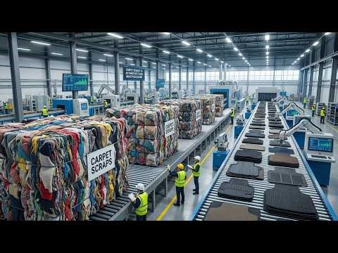 Carpet Scraps to Automotive Floor MatsFull processing