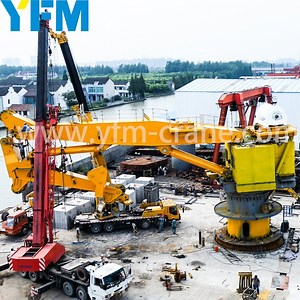 [Hot Item] 100t Knuckle Boom Crane, Semi-Knuckle Boom Heavy-Duty Crane Ahc Crane Manufacturer in China for a Wide Range