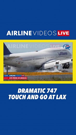 Lufthansa Boeing 747-8i Touch and Go at LAX | Aviation Videos