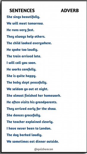 Adverb Quiz with Answers | Learn Grammar #shorts #youtubeshorts #ytshorts