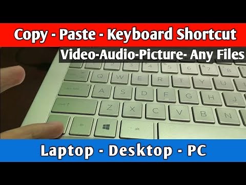 How to copy paste Files/videos/pictures by using keyboard shortcuts || Laptop keyboard shortcuts