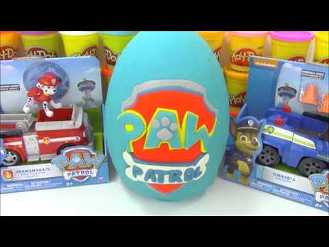 Huge Paw Patrol Giant Play Doh Surprise Egg Toy Opening Episode