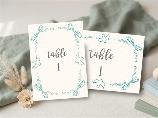 Editable Baby Shower Table Numbers, Portrait 5x7 & Landscape 7x5, Printable Canva Cards - Etsy
