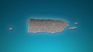 Puerto Rico Country Map with Zoom in Realistic Clouds Fly through. Camera Zoom in Sky Effect on Puerto Rico Map Stock Video - Video of global, geography: 265577461