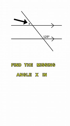 Find Missing Angle In Parallel Lines! #Math #fyp #mathematics #education #Solve #maths #math