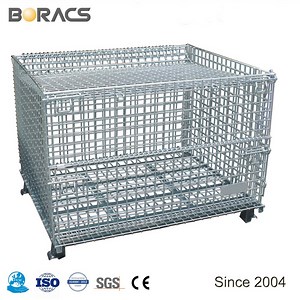 [Hot Item] Customized Warehouse Nestable Folding Welded Shipping Trolley & Containers