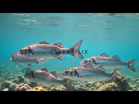 European Seabass School Swimming Gracefully in Shallow Waters | 4K Nature Footage