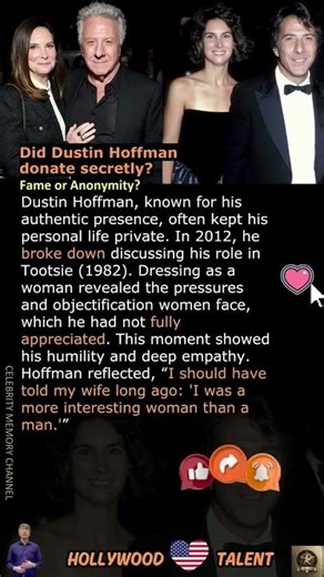Did Dustin Hoffman donate secretly?