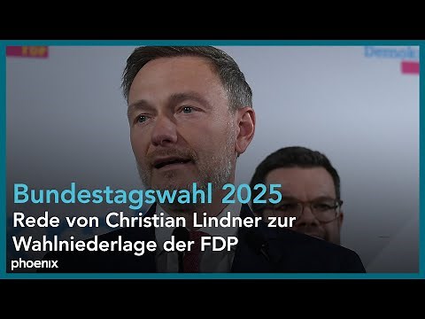 Rede von Christian Lindner (FDP) zu den Ergebnissen der Bundestagswahl 2025 | 23.02.25