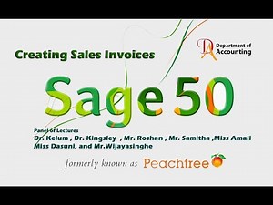 Creating Sales Invoices