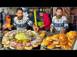 OP🔥 Speedy Baap Bete ka Toofani Tadka Punjabi Burger | Street Food India