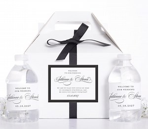Black Tie Wedding Favor Boxes: Custom Hotel Welcome Box Kits - Etsy