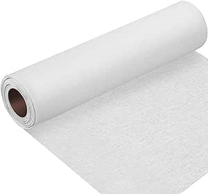 Woven Cotton Fusible Interfacing for Sewing 10.62in x 12yd Medium Weight Iron on Interfacing White Single-Sided Interfacing for t-Shirt Shirts Collars Quilts Sewing Crafting