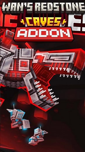 Minecraft 1.21.111: Caves and ROBOTS in MINECRAFT!!! - Wan's Redstone Caves ADDON [Bedrock/MCPE]