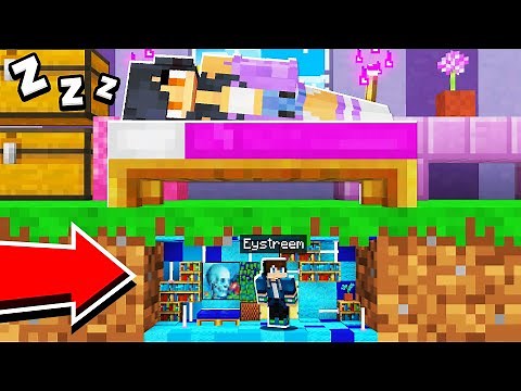 I Built a TINY SECRET BASE Inside APHMAU'S HOUSE in Minecraft!