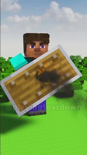 Steve VS Fireball #minecraft #teardown