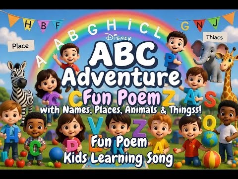 The A to Z Alphabet Song | Learn ABC Song: Fun Poem with Names, Places, Animals & Things| Kids Learn