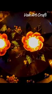 DIY Floating Tea Light Holder 🤩✨ Foam Paper Craft 😍 #diy #tealightholder #floating #diyaholder #floatingflowers #diwalicelebration #diwalidecorations #diwalicrafts #vakartcraft #fbreels | Vak - Art & Craft