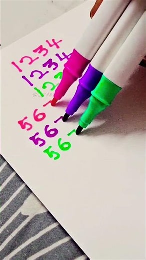🌈 #3d Rainbow Writing #handwriting #trending #numbers #artvl#shorts #youtubeshorts #satisfying #fun