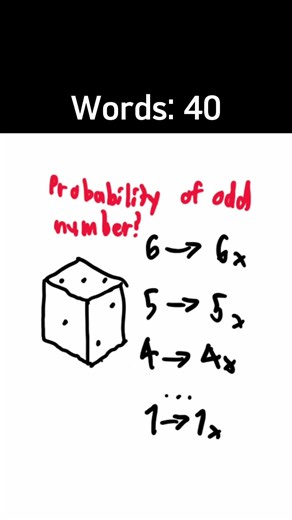 An odd probability (explained in 100 words) #maths #probability #explained