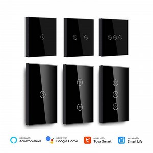 [Hot Item] Mvava Wholesale Zigbee 86/118 Glass Panel 1/2/3/4 Gang Tuya Zigbee Smart Home WiFi Wall Touch Smart Light Switch for Alexa