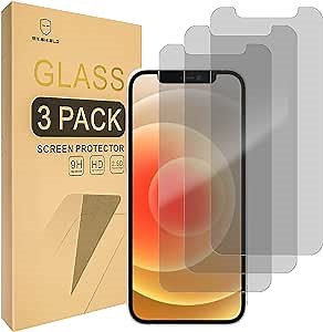 Mr.Shield [3-PACK] Privacy Screen Protector Compatible with iPhone 12 Mini [Tempered Glass] [Anti Spy] Screen Protector with Lifetime Replacement