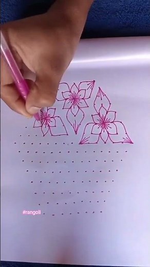 Beautiful 15x8 Dots Muggu | Easy Daily Rangoli | Simple Muggulu with Dots | #rangoli