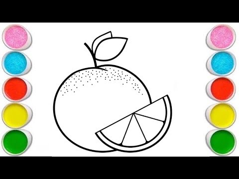 “How to Draw a Cute Orange for Kids | Easy Orange Drawing Step by Step”