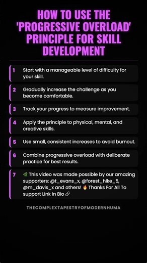 How to use the 'Progressive Overload' principle for skill development #ad (Verify Info)