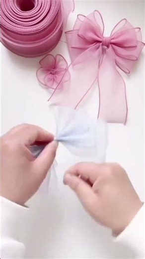 “Beautiful Organza Ribbon Bow Tutorial 💖 | Easy Craft Idea”