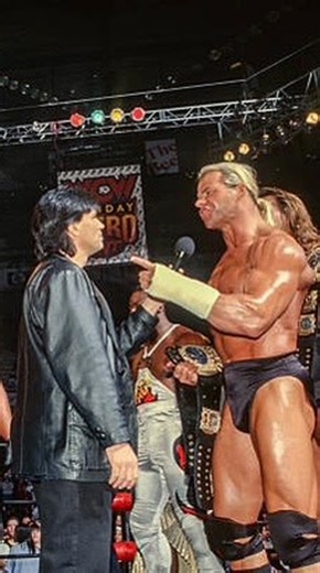 🥋 Wrestling Curator 🥋 on Instagram: "This week, our Starrcade feature has us diving into WCW Starrcade 1997, and the unforgettable storyline that led to one of the more high-stakes matches on the card: Larry Zbyszko vs. Eric Bischoff. In the days leading up to our gear reveal, we’ll be revisiting the key moments that ignited this rivalry and put control of WCW Monday Nitro on the line. One of those moments came at WCW Halloween Havoc 1997. Scott Hall vs. Lex Luger was already loaded with nWo t