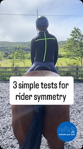 Your asymmetries as a rider affect your horse, making him alter his movement to compensate for you. ⁣ ⁣ Working on our symmetry as riders is essential for the comfort and performance of our equine partners, as well as our own comfort and performance in the saddle.⁣ ⁣ As a Chartered Physiotherapist, I’ve been assessing and treating riders for the last 25 years. ⁣ ⁣ Here are 3 simple symmetry tests I do with my riders:⁣ ⁣ Single leg dips - this assesses pelvic and hip control on the standing leg, 