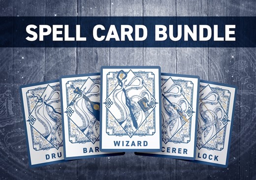 Dnd Spell Cards for All Classes: Dungeons and Dragons 5e Accessories (printable) - Etsy