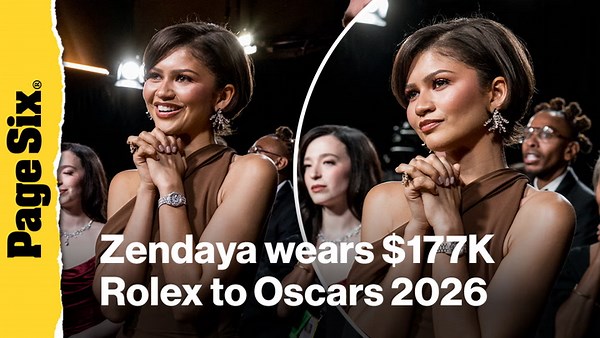 Zendaya’s Oscars 2026 look puts her $177K diamond-covered Rolex (and tiny ‘T’ tattoo) front and center