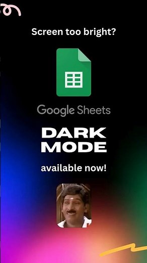 Finally! Dark Mode in Google Sheets! ✨
