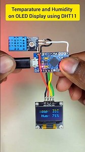 Temparature and humidity on OLED display using Dht11 🔥 #circuitstories #diyprojects #arduino #diy