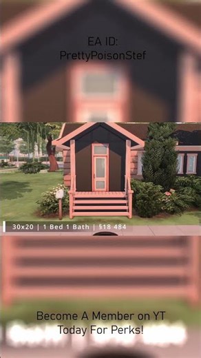 🏡Starter Home With Pool Slide! Sims 4 Speed Build #shorts