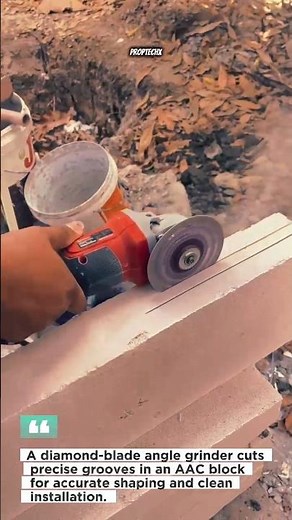 Precision AAC Block Cutting #ConstructionTools #MasonryWork #DIYBuild