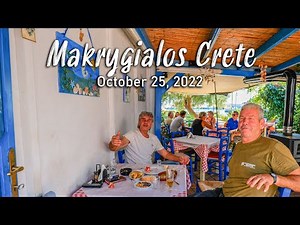 Makrygialos, Crete, walking tour 4k, Greece 2022