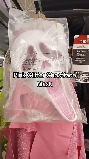 Pink glitter Ghostface mask spotted at Walmart #ghostface #scream #walmartfinds #horrormovies #mask