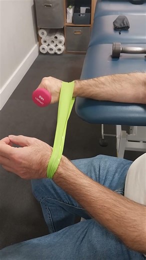 Supination with weight and band